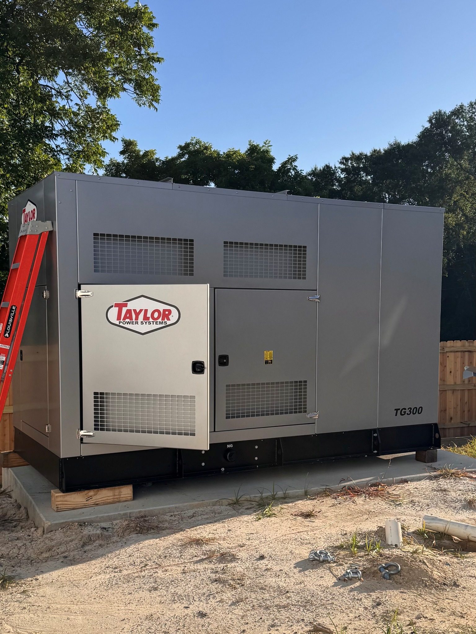 Commercial generator installation