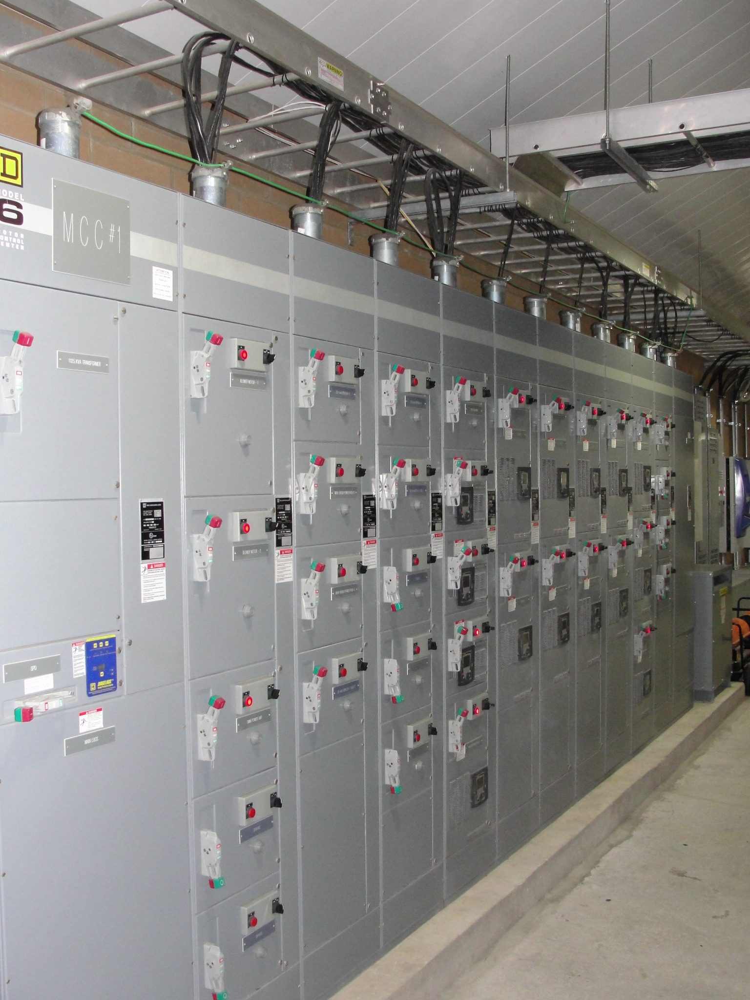 Commercial electrical equipment installation