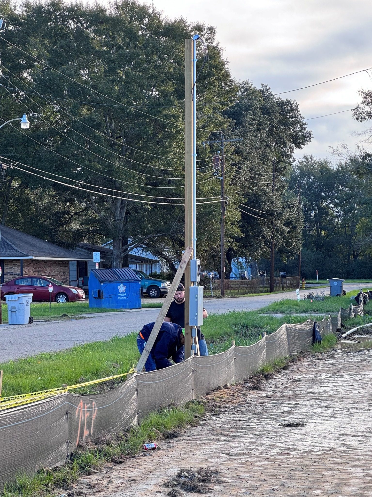 Temporary meter poles